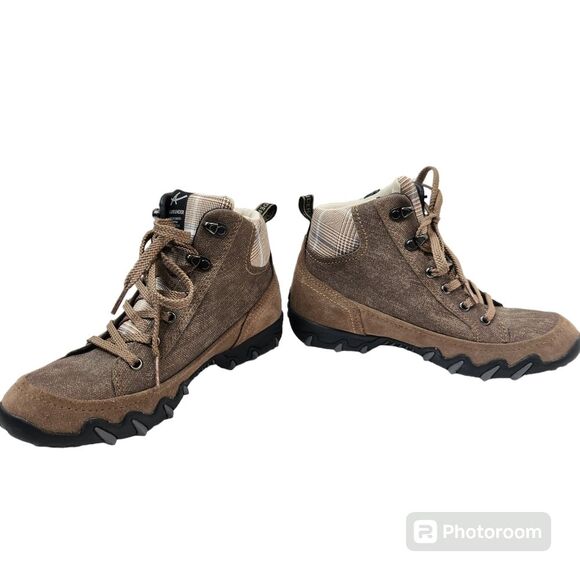 ALLROUNDER By Mephisto Neblina Dark Sand Side Zip Lace Up Hiking Boot 6 - Picture 7 of 11